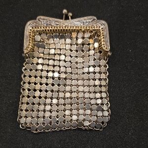 Chic Silver and Gold Mesh Clutch